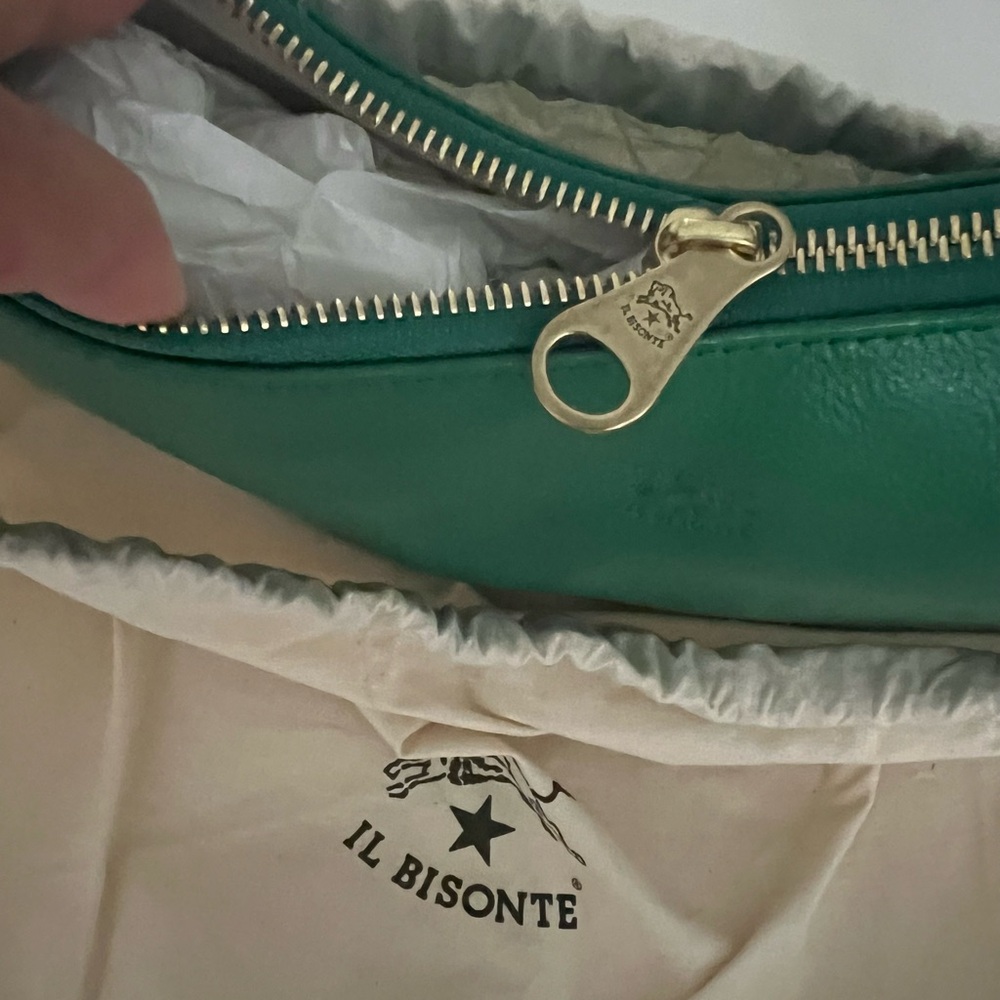 NWT Il Bisonte Belcanto Vacchetta Leather Shoulder Bag - Picture 11 of 13